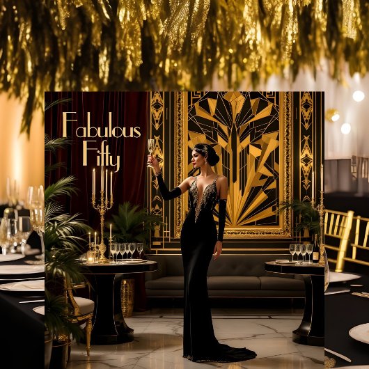 1920エレガント年のアート・デコ・レディ 招待状