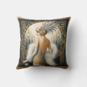 1920エレガント年代のフラッパー・レディ クッション (裏面)