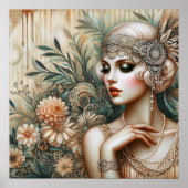 1920エレガント年代のフラッパー・レディ ポスター (正面)