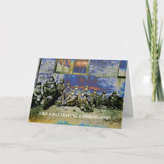 1920カラフル年の労働者退職おもしろい カード (正面)