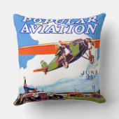 1920クラシック年のレトロ航空のエフェメラ クッション (裏面)