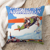 1920クラシック年のレトロ航空のエフェメラ クッション (ブランケット)