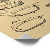 1920ゴルフクラブヘッドデザイン特許プリント ポスター (角)