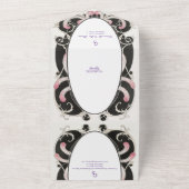 1920シックアールデコギャツビーファッションモノグラム結婚ズ オールインワン招待状 (外側)