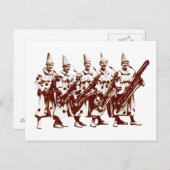 1920ジャズピエロ、ブラウン ポストカード (正面/裏面)