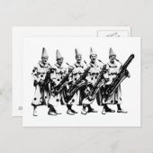 1920ジャズピエロ、ブラック ポストカード (正面/裏面)