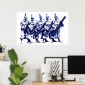 1920ジャズピエロ、青 ポスター (ホームオフィス)