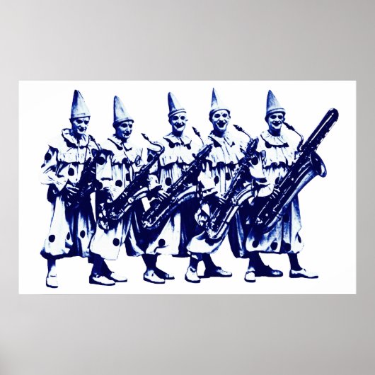 1920ジャズピエロ、青 ポスター (正面)