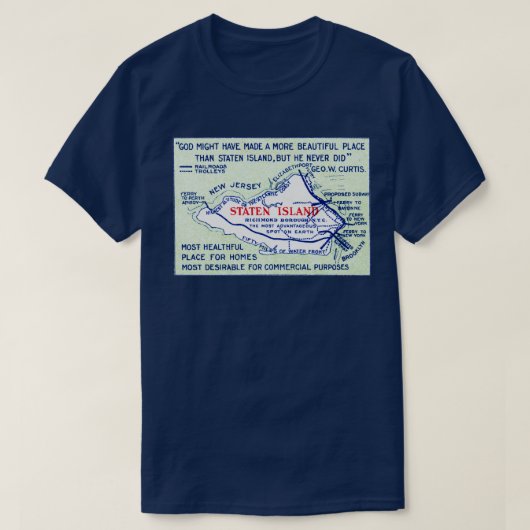1920スタテンアイランドニューヨーク Tシャツ (デザイン正面)