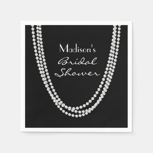 1920ズパールブライダルシャワーナプキンス スタンダードカクテルナプキン (正面)