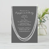 1920ズパール婚約パーティ招待状グレー 招待状 (スタンド正面)