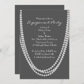 1920ズパール婚約パーティ招待状グレー 招待状 (正面/裏面)