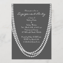 1920ズパール婚約パーティ招待状グレー 招待状