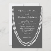 1920ズパール結婚式招待状 – グレー 招待状 (正面)