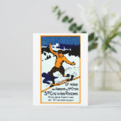 1920セントクロワ冬スポーツポスター ポストカード (スタンド正面)