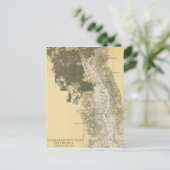 1920ナラガンセットベイプロビデンスRIハーバーチャート ポストカード (スタンド正面)