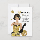 1920フラッパー女の子ギャツビー、アールデコ 招待状 (正面)