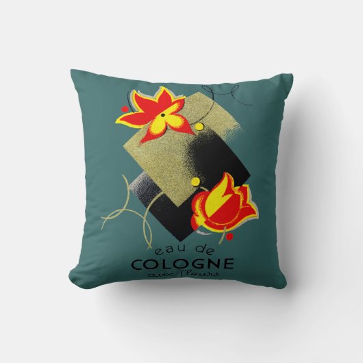 1920フランスのフローラ クッション (正面)