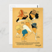 1920フランスの年代の女性エレガント帽スタイリッシュ子 ポストカード (正面/裏面)