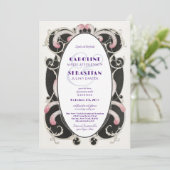 1920ラグジュアリーアールデコギャツビーファッションモノグラム結婚ズ 招待状 (スタンド正面)