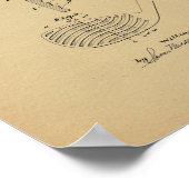 1920ヴィンテージゴルフクラブ特許アートプリント ポスター (角)