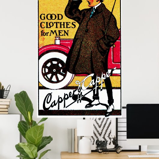 1920ヴィンテージメンズウェア ポスター (ホームオフィス)