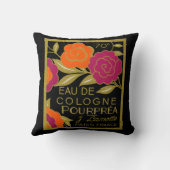 1920人のフランス人のオーデコロンPourpreaの香水 クッション (裏面)
