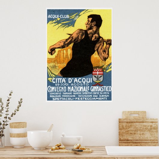 1920体操イタリアンポスター ポスター (キッチン)
