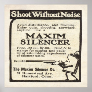 1920年からのヴィンテージの格言の消音装置の広告 ポスター