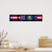 1920年から現在までのジョージア州旗 ポスター (キッチン)