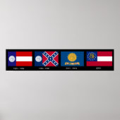 1920年から現在までのジョージア州旗 ポスター (正面)