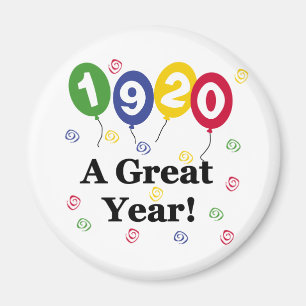 1920年すばらしい年の誕生日 マグネット