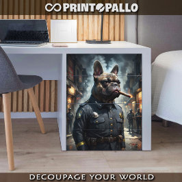 1920年にロサンゼルスで警官として活躍したパグ犬 薄葉紙