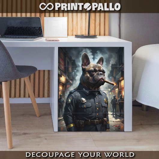 1920年にロサンゼルスで警官として活躍したパグ犬 薄葉紙