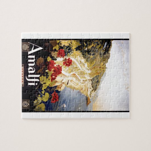 1920年のアマルフィの海岸のイタリア旅行ポスター ジグソーパズル (横)