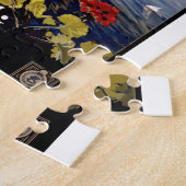 1920年のアマルフィの海岸のイタリア旅行ポスター ジグソーパズル (側面)