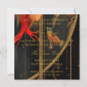 1920年のアート・デコ・ウーマン・レッド 招待状 (裏面)