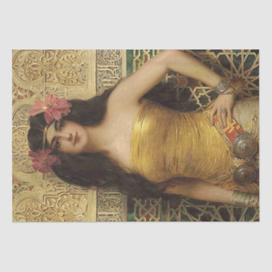 1920年のアールデコアールヌーボーヴィンテージデコページ 薄葉紙 (正面)