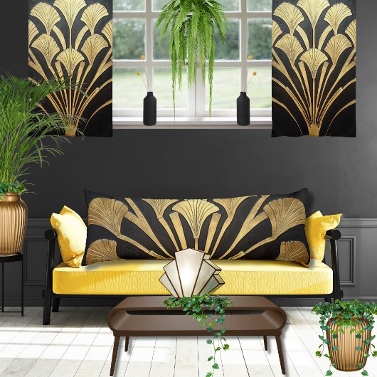 1920年のアールデコエジプト黒金ゴールド日が差すことファン ボディピロー