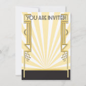 1920年のアールデコバチェロレッテ 招待状 (裏面)