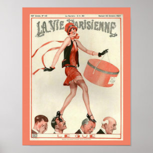 1920年のアールデコラヴィーパリジェンヌのポスター ポスター