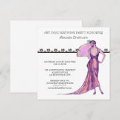 1920年のアールデコ誕生パーティーの招待 招待状 (正面/裏面)