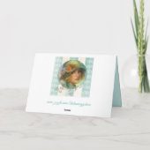 1920年のガールグリーティングカード シーズンカード (裏面)