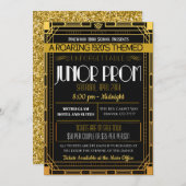 1920年のジュニアプロムで賑わう 招待状 (正面/裏面)