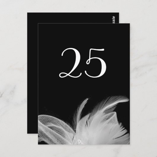 1920年のテーブル番号はがき ポストカード (正面/裏面)