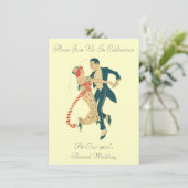 1920年のテーマ結婚式招待状 招待状 (スタンド正面)