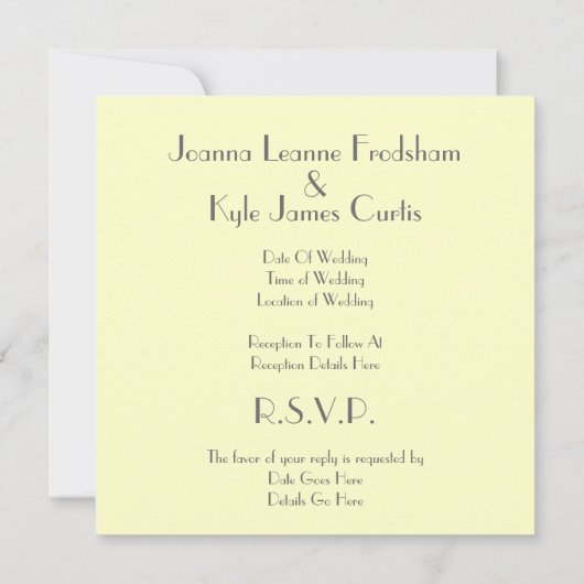 1920年のテーマ結婚式招待状 招待状 (裏面)