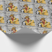 1920年のフラッパー・クリスマス・グリーティング ラッピングペーパー (角)