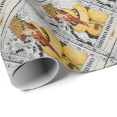 1920年のフラッパー・クリスマス・グリーティング ラッピングペーパー (ロールコーナー)