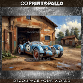 1920年のレーシングカーを放棄 薄葉紙